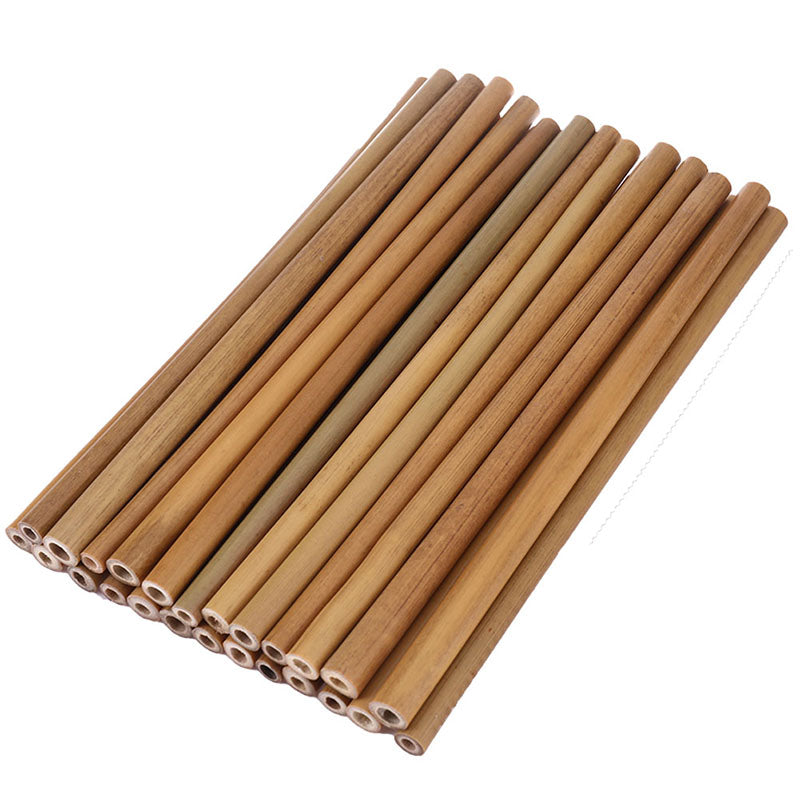 10ct Reusable Bamboo Straws Beige - Spritz™